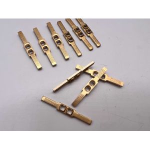 Custom Brass Stamped Contact Terminal – High-Conductivity Electrical Connector