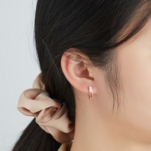 1.35cm Hoop Sterling Silver Jewelry Earrings