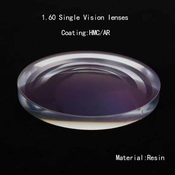 Buy 1.60 HMC AR Coating Ophthalmic Glasses Digital Single Vision Lenses For Block EMI at wholesale prices