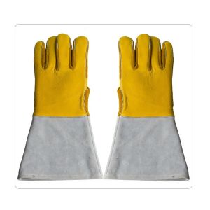 Construction Long Cuff Half Lining Welding Work Gloves