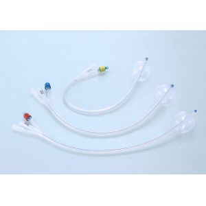 2/3 Way Silicone Medical Foley Catheter NO 16 25-40cm Length For Urology