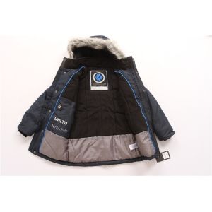 Daily Casual Black Navy Warm Padded Waterproof Coat In Stock