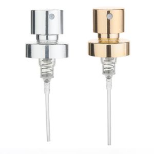 Empty Glass Perfume Bottles Aluminium Spray Pump 0.5ml