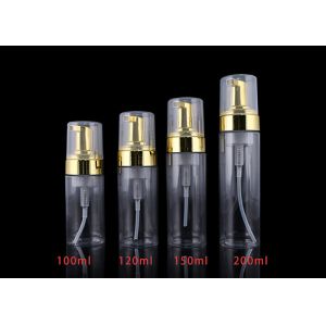 100ml 120ml PET Foam Hand Sanitizer Pump Bottle With Gold Pump