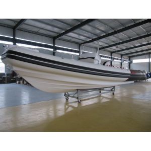 12 Person Max Luxury Inflatable Hull Boats , Fiberglass + Hypalon Rib Boat