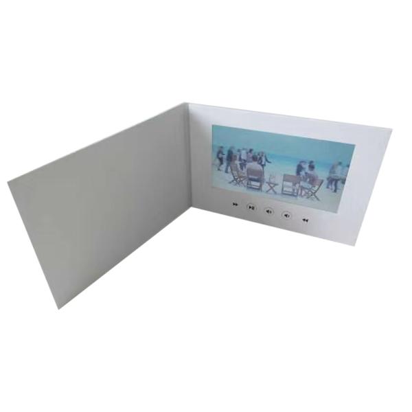 Hard Cover LCD Video Brochure Card Lightweight Printed Video Cards