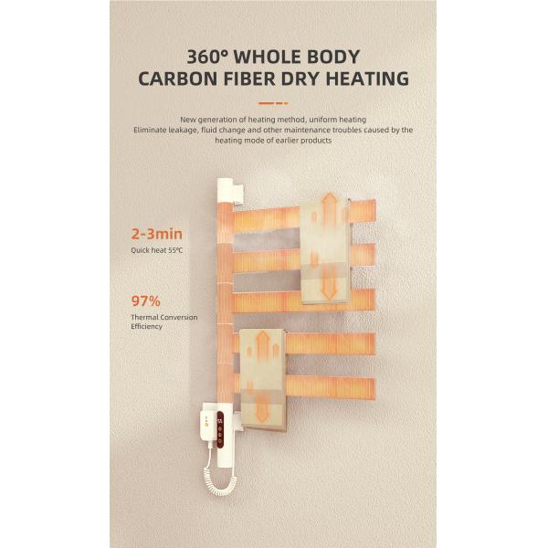 Surface Finishing Stainless Steel Electric Towel Warmer 500W for Bathroom Radiator