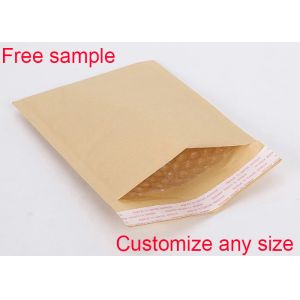 Recyclable Kraft Paper Bubble Mailers Shipping Envelopes Yellow Sealed Bubble