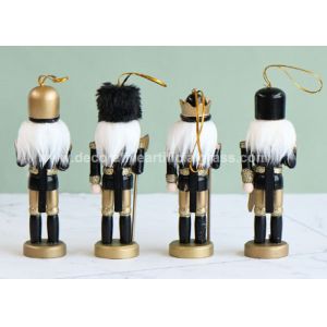 300g Custom Christmas Ornaments Wooden Soldier Nutcracker 4*13cm