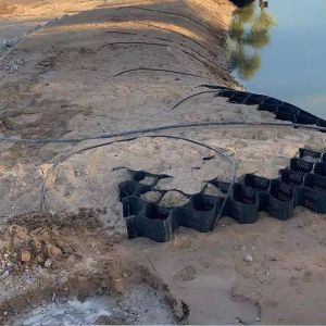 HDPE Plastic Geocell Honeycomb Textured Perforated Gravel Grid Geocells 100