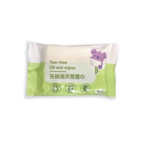 China Import Natural Tea Tree Oil Wet Wipes Skin Moisture No Alcohol Fresh Fragrance on sale