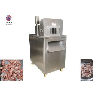 Beef Pork Lamb Cube Dicer Machine / Frozen Meat Cutter High Speed 500-800KG/H