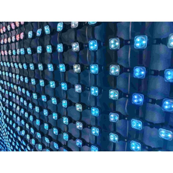 LED Mesh Screen demonstration showing full color capability