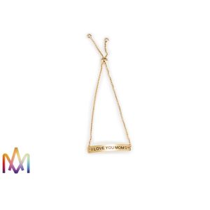 1mm Thickness Adjustable BoxChain Womens Engraved Bracelets