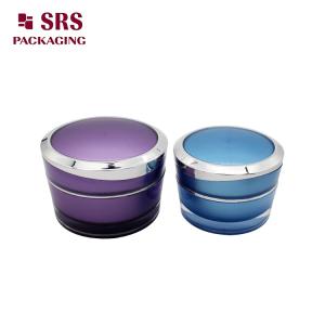 J031 China cosmetic packaging manufacturer,black emoty cream jar plastic