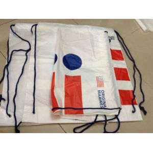 Hotel Travel Biodegradable Laundry Bags Customized Logo Drawstring