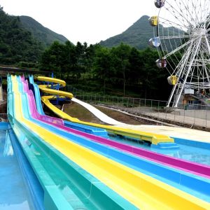 Quality High Durability Fiberglass Water Slide Adult Water Slide With Colorful Design for sale