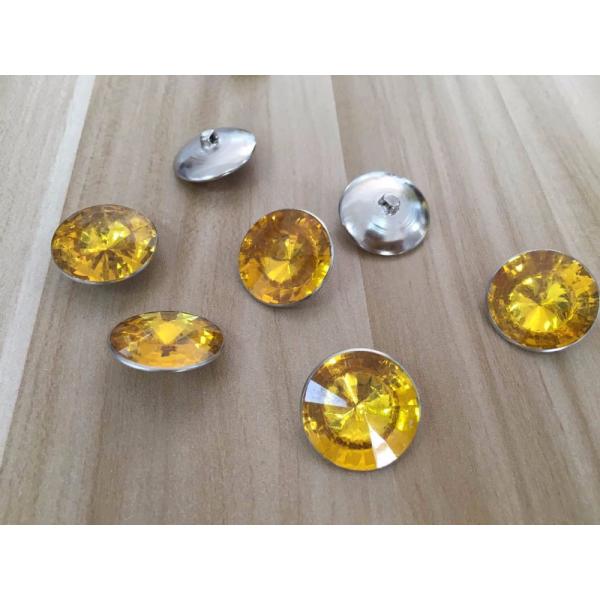 wholesale 40L 44L crystal rhinestone 25MM acrylic diamond button with metal back