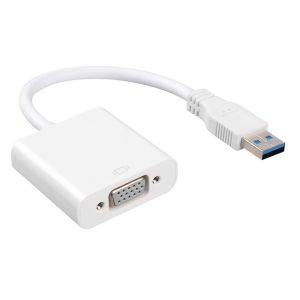 Aluminum Alloy USB 3.0 To VGA Adapter Cable Converter 1080P For PC Laptop