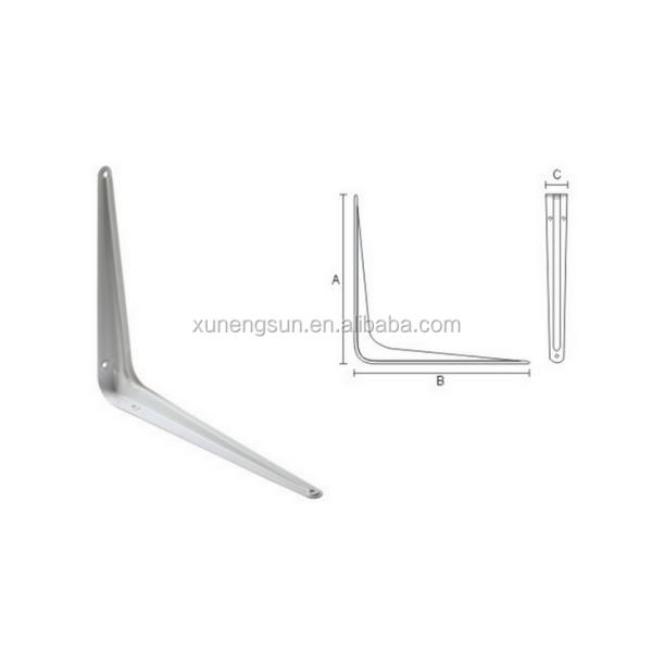 Silver Brushing Support Mount for LONDON SHELF BRACKETS Under Shelf Bracketing System