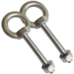 INCH Stainless Steel M10 Shoulder Eye Bolts 3/8"x 2.75" Heavy Duty Screws with