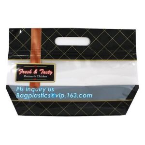 Food Grade Anti Fog Material Resealabele Plastic Hot Chicken Bag, Fresh Chicken