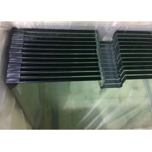 Frameless Door Railing Tempered Glass Panels With Cutouts Holes