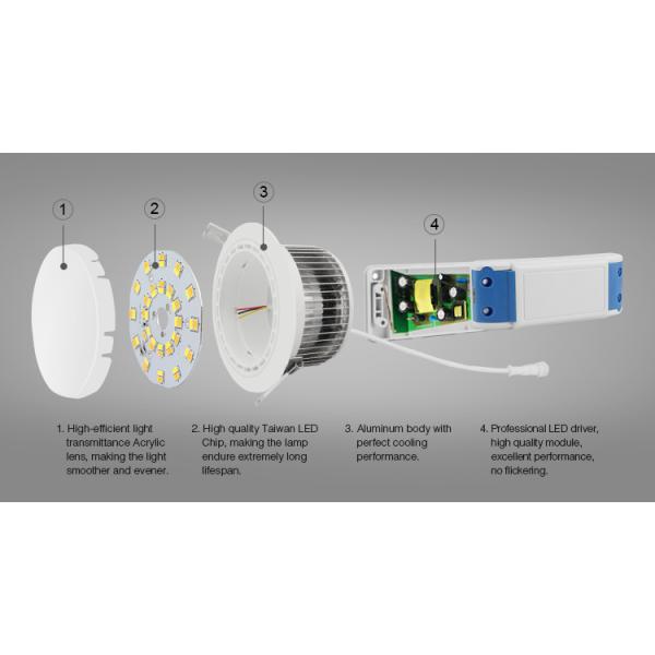 Milight Wifi 12W Dual White LED Downlight 2.4G RF remote CCT adjustable 3000k to 6000k LED Ceiling light with IOS APP