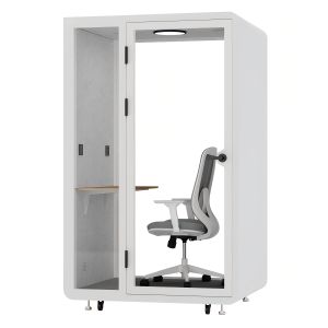 Adjustable Single Person Pod Customized Sound proof Office Pod White With A