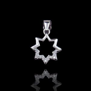 Custom Woman Silver Cubic Zirconia Pendant With Different Characters