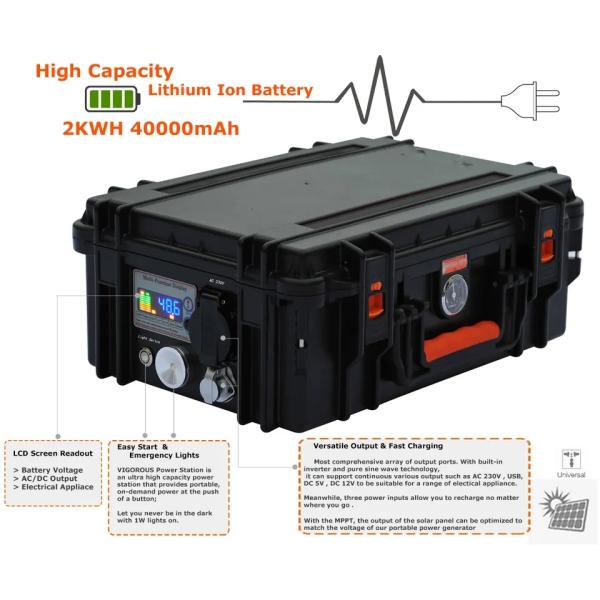 All In One Trolley Portable Solar Generator High Capacity Solar Generator