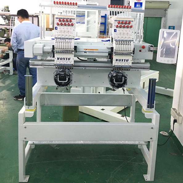WONYO 2 Head Computer Monogram Cap T-shirt Flat Embroidery Machine Price for Nigeria