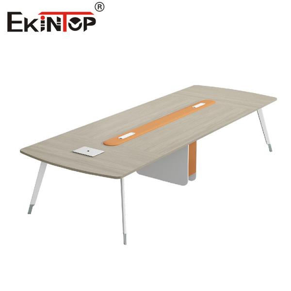Buy Discounted Modern Style Walnut Conference Table With Metal Legs at wholesale prices