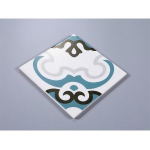 Gray and Blue 20x20cm Ceramic Rustic Tile for Indoor Floor