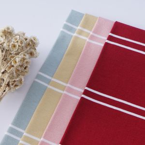 Soft And Smooth Breathable Striped Knit Fabric For T-Shirt 40S Yarn Count