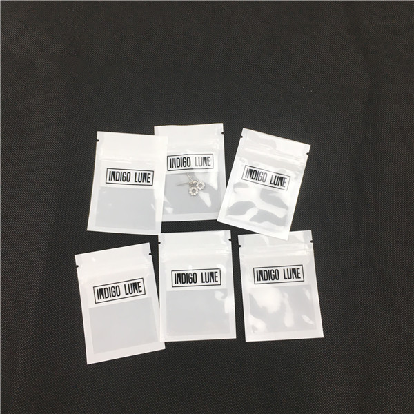 Customized Plastic Pouch Jewelry Packaging Bags With Clear Window