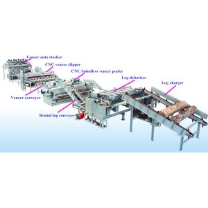 Quality CNC Spindless veneer peeling line for making plywood for sale