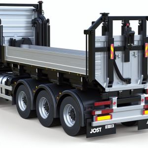 50T Load Capacity Jost 2 Tipper Trailer With HYVA Front Lift For Bulk Mine And