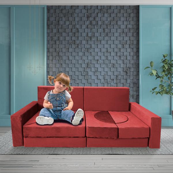 Indestructible 14 Piece Flip Play Couch OEKO-TEX Modular Floor Sofa