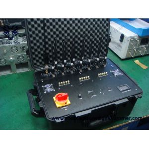 Portable VIP Protection Defence Waterproof RF GPS WIFI5.8G Signal Suitcase UAV