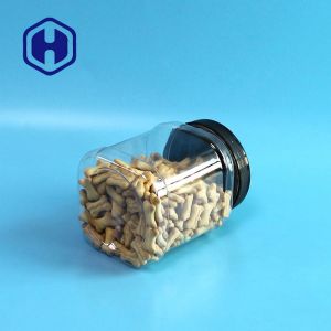 Snack Square Empty PET Food Plastic Jar 30OZ Leak Proof