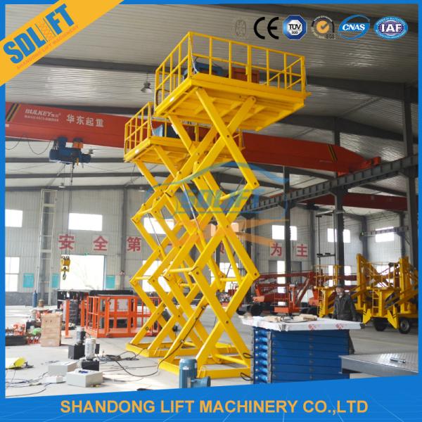 1T 4M Stationary Hydraulic Scissor Lift With Explosion Proof Lock Valve