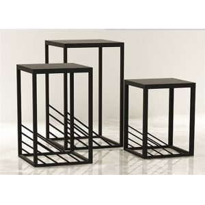 Simple Exquisite Metal Display Racks And Stands Black For High End Clothing Shop