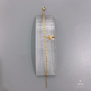 Hexagram Pendant Flower Chain Necklace Couples Stainless Steel Fashion Jewelry