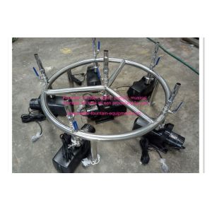 Customized Round Dancing Water Fountain Frame With Nozzle Ball Valve