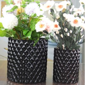 Emobossed Decorative Glass Vase