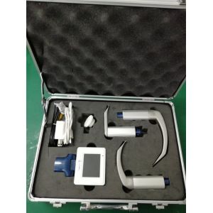 China Surgical Flexible Video Laryngoscope With Stainless Steel Fiber Optic Laryngoscope Handle on sale
