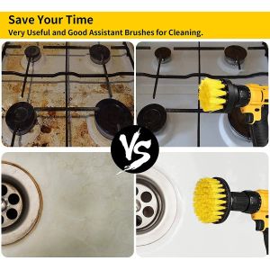 Quality Drill Powered Cleaning Extended Brush With 3pcs Attachment Kit for sale