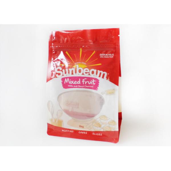 Buy Resealable Plastic Food Packaging Bags With Flat Bottom And Zipper at wholesale prices