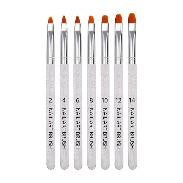 7pcs/set Nail Art Brush Pen for Light Therapy Phototherapy Painting Drawing Tool Made